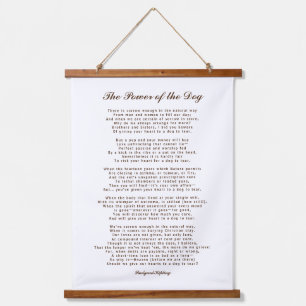 Tapiz Con Marco De Madera El poder del poema canino de Rudyard Kipling