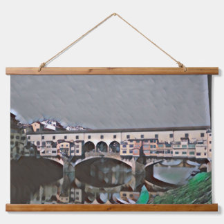 Tapiz Con Marco De Madera El Ponte Vecchio