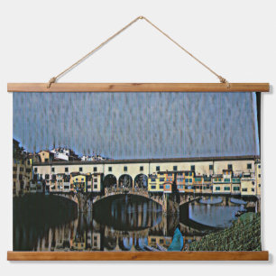 Tapiz Con Marco De Madera El Ponte Vecchio