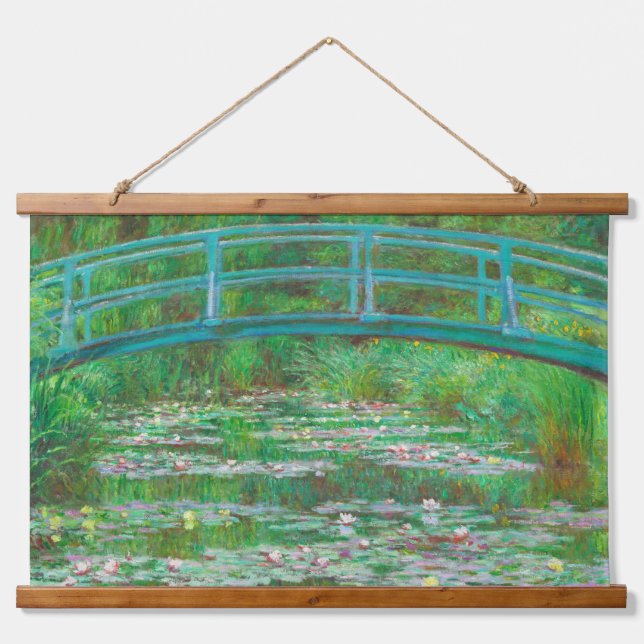 Tapiz Con Marco De Madera El puente japonés Claude Monet (Anverso )