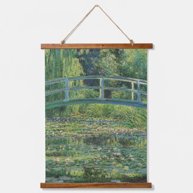 Tapiz Con Marco De Madera El puente japonés (estanque de Lily-Agua), Monet (Anverso)