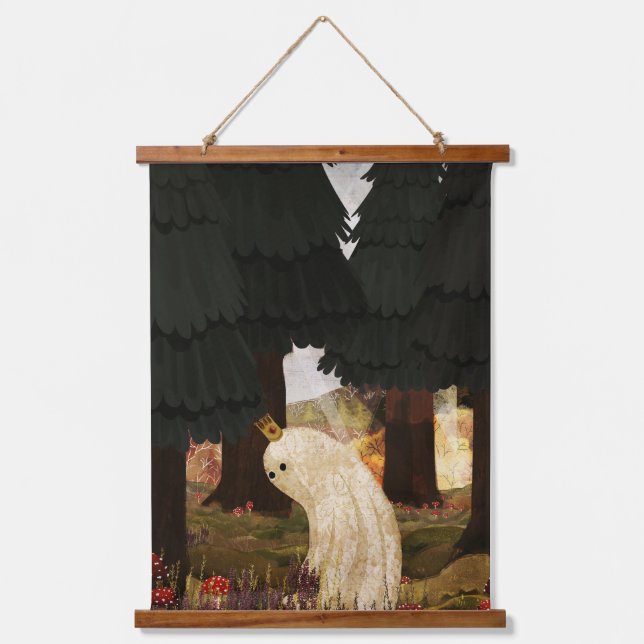 Tapiz Con Marco De Madera El rey hongo (Anverso)