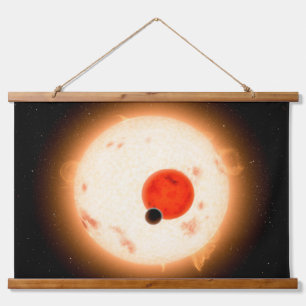 Tapiz Con Marco De Madera El sistema Kepler-16.