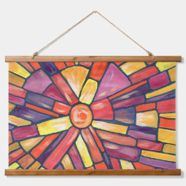 Tapiz Con Marco De Madera El sol y la luz