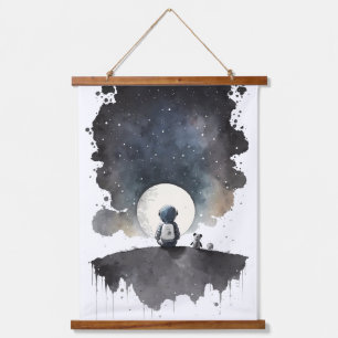 Tapiz Con Marco De Madera El sueño de los astronautas