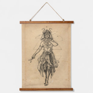 Tapiz Con Marco De Madera El tarot mago
