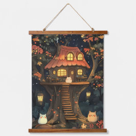 Tapiz Con Marco De Madera El tesoro encantado de los gatos brillantes