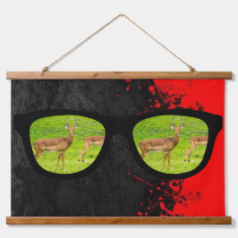 Tapiz Con Marco De Madera El tigre depredador de la gacela