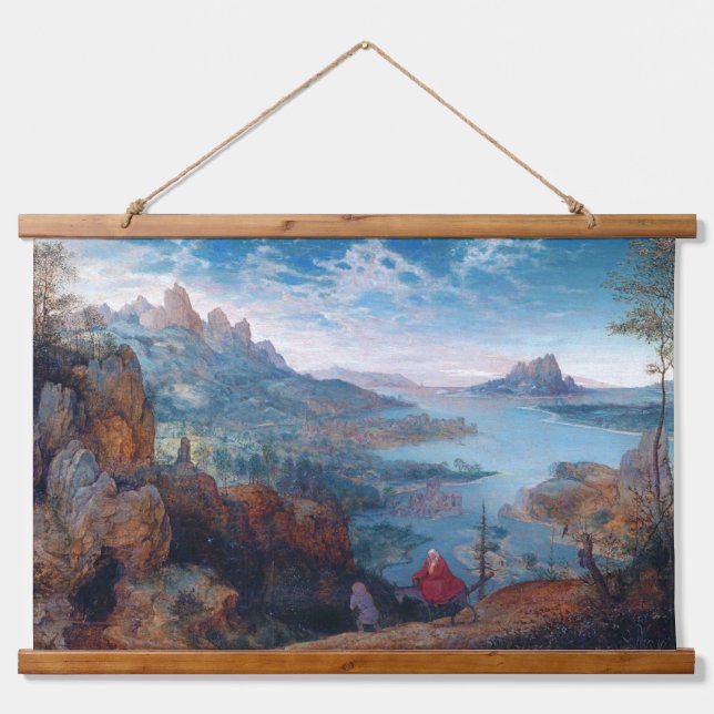 Tapiz Con Marco De Madera El vuelo a Egipto, Pieter Bruegel (Anverso )