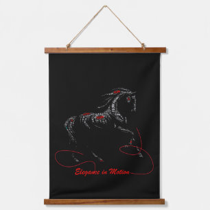 Tapiz Con Marco De Madera Elegancia en Movimiento Camiseta de Arte de Tipo