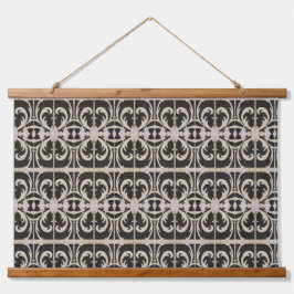 Tapiz Con Marco De Madera Elegant Black and White