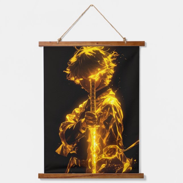 Tapiz Con Marco De Madera elegant Hanging Tapestry modern chic abstract (Anverso)