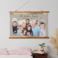 Elegante estilo moderno y oro añada tu familia de 