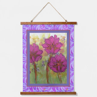 Tapiz Con Marco De Madera Elegante Flor de Flor de Rosa 