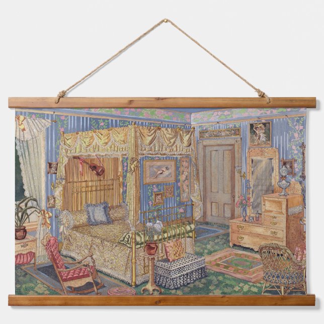 Tapiz Con Marco De Madera Encanto anticuado de moda (Anverso )