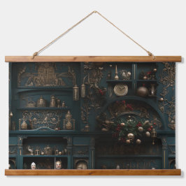 Tapiz Con Marco De Madera Encanto de vacaciones nocturnas Botánico