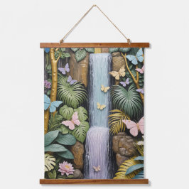 Tapiz Con Marco De Madera Enchanted Falls Oasis