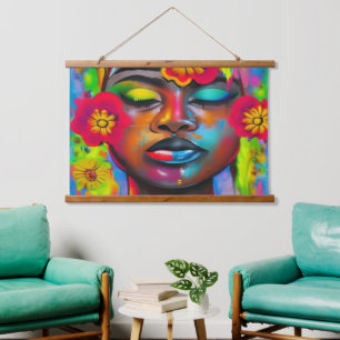 Tapiz Con Marco De Madera Encontré Mi Paz