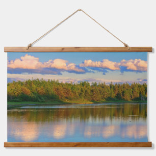 Tapiz Con Marco De Madera Entrada al atardecer Nuevo Brunswick, Canadá