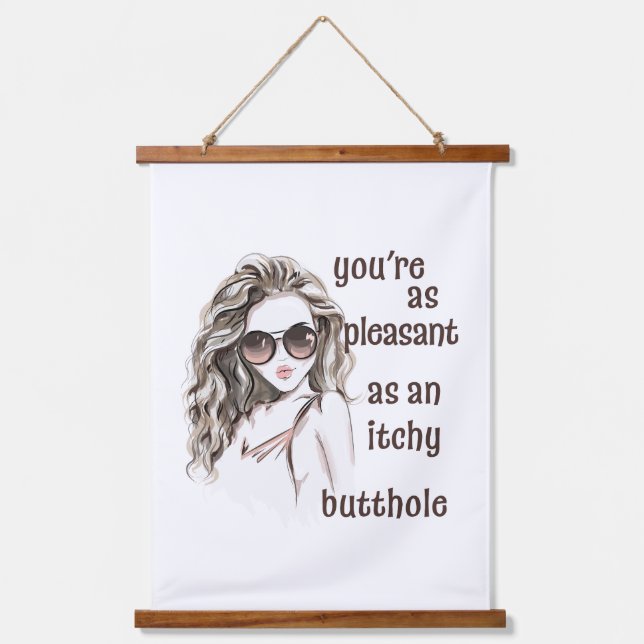 Tapiz Con Marco De Madera Eres agradable (Anverso)