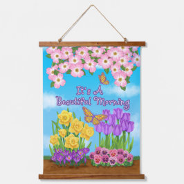 Tapiz Con Marco De Madera Es un hermoso tapiz de paredes de madera maciza