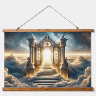 Tapiz Con Marco De Madera Escalera al cielo