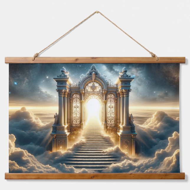 Tapiz Con Marco De Madera Escalera al cielo (Anverso )
