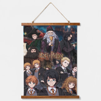 TAPIZ CON MARCO DE MADERA ESCENA DE CONJUNTO ANIME DE HARRY POTTER™