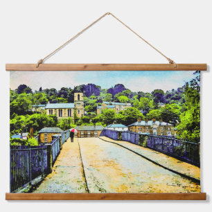 Tapiz Con Marco De Madera Escena de Ironbridge en Shropshire, Inglaterra