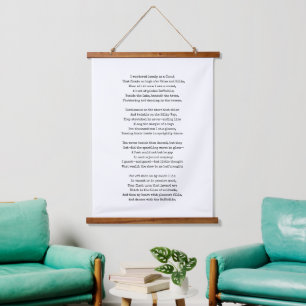 Tapiz Con Marco De Madera Escritora moderna tu poema Personalizado