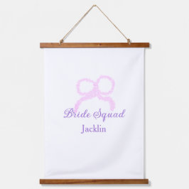 Tapiz Con Marco De Madera Escuadrón de novias purpurina rosa estrella del ar