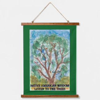 Tapiz Con Marco De Madera Escucha los árboles