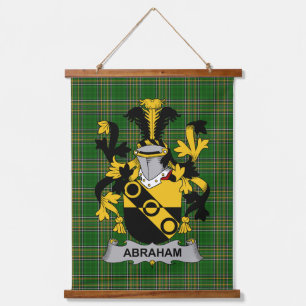 Tapiz Con Marco De Madera Escudo de armas de Abraham irlandés