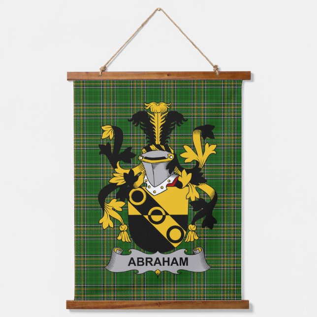 Tapiz Con Marco De Madera Escudo de armas de Abraham irlandés (Anverso)