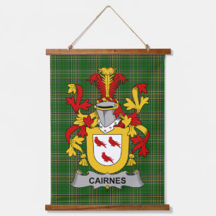 Tapiz Con Marco De Madera Escudo de Armas de la Familia Cairnes Irlandés