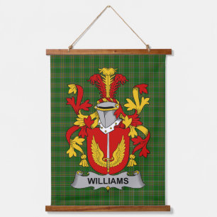 Tapiz Con Marco De Madera Escudo de Armas de la Familia Crest de Williams Ir