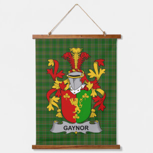 Tapiz Con Marco De Madera Escudo de Armas de la Familia Gaynor o McGaynor Ir