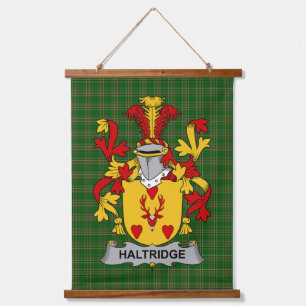 Tapiz Con Marco De Madera Escudo de Armas de la familia Haltridge irlandés