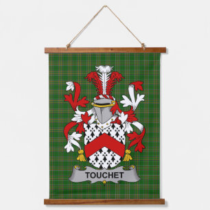 Tapiz Con Marco De Madera Escudo de Armas de la Familia Irish Touchet