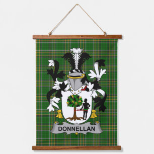 Tapiz Con Marco De Madera Escudo de Armas de la Familia Irlandesa Donnellan 
