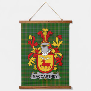 Tapiz Con Marco De Madera Escudo de Armas de la familia McCartney o MacCartn