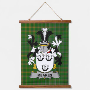 Tapiz Con Marco De Madera Escudo de Armas de la Familia Meares Irlandés