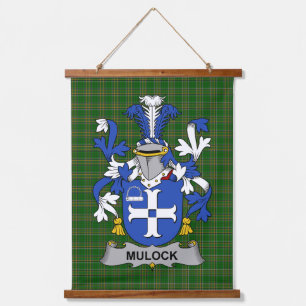 Tapiz Con Marco De Madera Escudo de Armas de la familia Mulock o Mullock irl