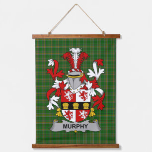Tapiz Con Marco De Madera Escudo de Armas de la Familia Murphy (Wexford) Cre