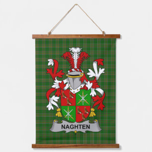 Tapiz Con Marco De Madera Escudo de Armas de la Familia Naghten o O_Naghten 