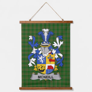 Tapiz Con Marco De Madera Escudo de armas de la familia Neill o McNeill irla