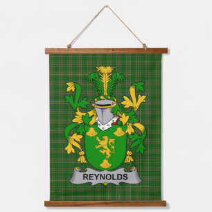 Tapiz Con Marco De Madera Escudo de Armas de la Familia Reynolds o McRannell