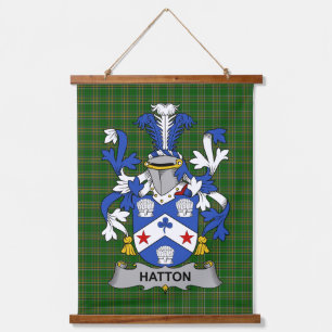 Tapiz Con Marco De Madera Escudo de Armas de la familia sombrero irlandés o 