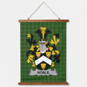 Tapiz Con Marco De Madera Escudo de Armas de Noble Irlandés Cresta Familiar
