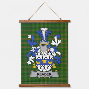 Tapiz Con Marco De Madera Escudo de Armas del Lector Irlandés Cresta de la F